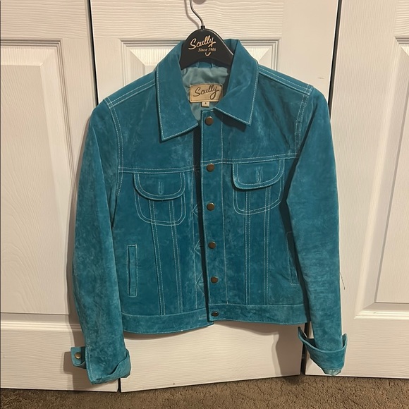 Scully Jackets & Blazers - Scully Teal Suede Leather Jacket